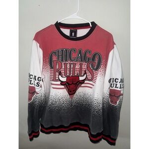 UNK‎ Chicago Bulls NBA Sweatshirt Large Red White Black